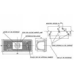 LED 103k galinis gabaritinis žibintas