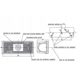 LED 103k galinis gabaritinis žibintas