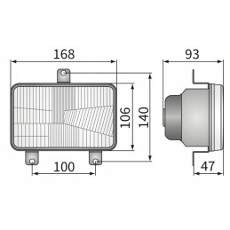 Priekinis žibintas H4 Wesem RE 27010 Massey Ferguson