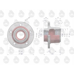 Priekinio rato stebulė 5 skylės c 330 c 360 ory