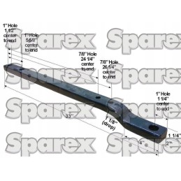 Grąžulo kablys, bendras ilgis 840mm, sekcija 30x49mm