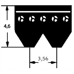 Optibelt 8pk1585 kelių griovelių diržas