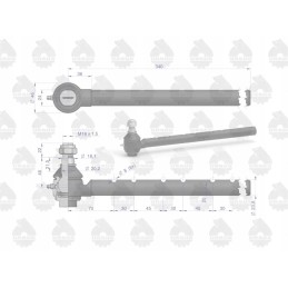 Ilgas įstatomas rutulinis šarnyras su veržle c 385 orig