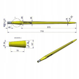 Tiesus universalus krautuvas l 710mm Warynski