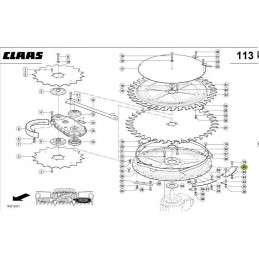 Pjūklas Claas RU450 RU600 kairėje 996310 09963100
