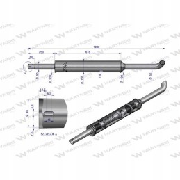 Ilgas apvalus duslintuvas 5 4kg 1280mm c 360 Warynski