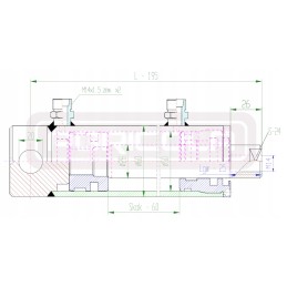 Hidraulinis cilindras 195 mm purkštuvo vamzdžiams