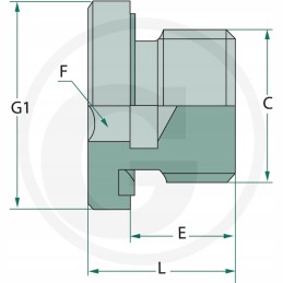 Hidraulinis kamštis su sandarikliu 1 1 2 v.š