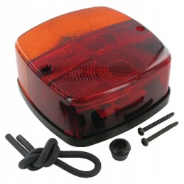 Kvadratinis galinis kombinuotas žibintas, 12v, raudonas granatas