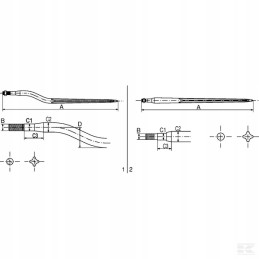 Krautuvas, išlenktas 38mm žvaigždės profilis 36x930mm