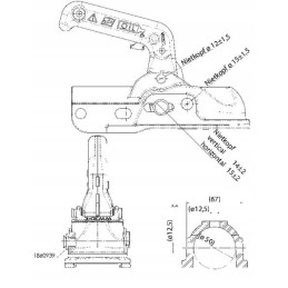 Priekabos rutulinis kablys 3000kg 50 51mm