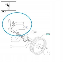 Smeigtukas New Holland T4 5166111 kairysis cnh