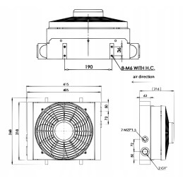 Alyvos aušintuvas 140l 12v su ventiliatoriumi