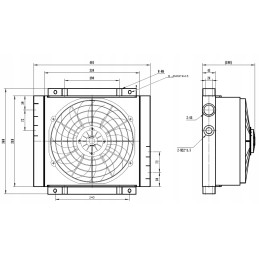 Alyvos aušintuvas 130 l 12v su ventiliatoriumi c al 6 0