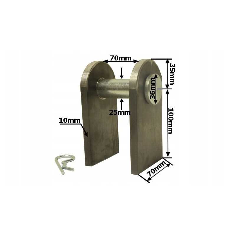 Pavaros tvirtinimo kaiščių rinkinys, skersmuo 25 mm