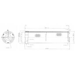 Cilindrinis oro filtras 326mm 88mm 94 6mm