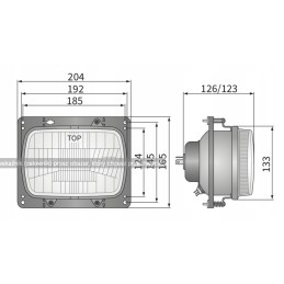 Priekinis žibintas h4 wesem re 27708 192x133mm