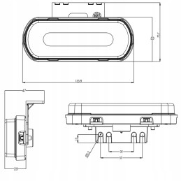 Priekabos žibintas, priekabos gabaritas, gabaritinis žibintas