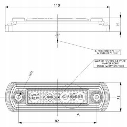 Multi LED galinis gabaritinis žibintas 12 24v