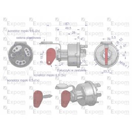 Šildymo ir paleidimo jungiklis, uždegimo jungiklis mf3 expom