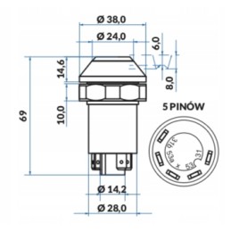 Fendt langų plovimo jungiklio mygtukas
