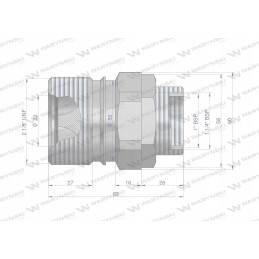 Prisukama drugelio hidraulinė greitoji jungtis