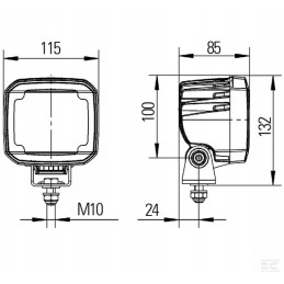 LED darbo lempa 30w 2000lm fokusuota šviesa