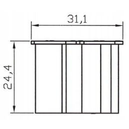 6 polių kištuko korpusas