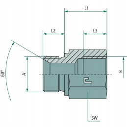 Tiesios jungties adapteris ga 1 2 m bsp x 1 2 bsp l 46