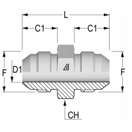 Tiesi jungtis gz jic 3 4 r12 burnett h