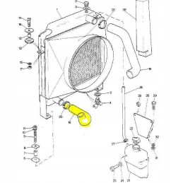 Apatinė radiatoriaus žarna David Brown k203350
