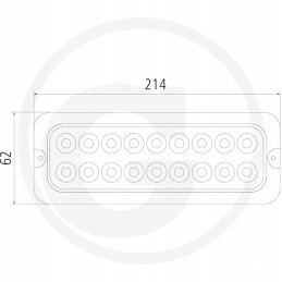 LED darbo šviesos stačiakampis 12v 24v 25w 18 led