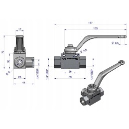 3 krypčių hidraulinis vožtuvas 3 2 1 4 Warynski