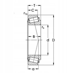 Kūginis ritininis guolis 32017 85x130x29 kinex kūgis