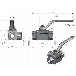 3 krypčių hidraulinis vožtuvas 3 2 1 2 Warynski