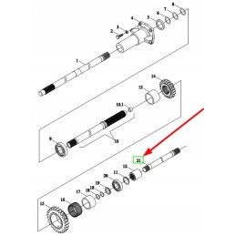 Tb1s372010008ka velenas, jungiantis GTV pavarą