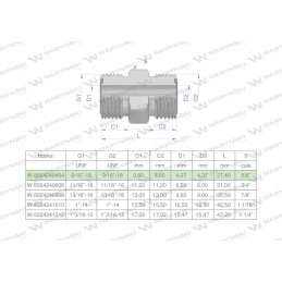 Colinė hidraulinė jungtis bb 9 16 orfs unf orfs
