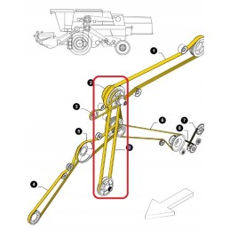 Eigos diržas new holland tx tf 80440780 vartai