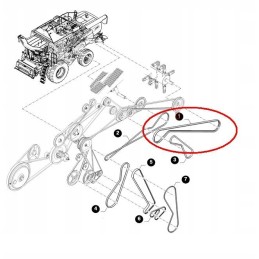 Ištraukimo diržas new holland 84075635 cnh