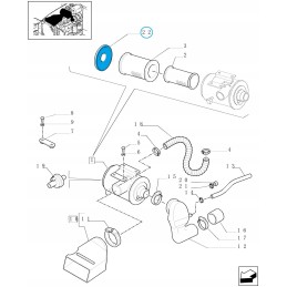 New Holland TM175 Case MX oro filtro dangtelis