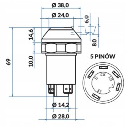 Deutz artimųjų šviesų jungiklio mygtukas 01145155