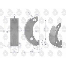 Stabdžių trinkelių rinkinys 2x priešingai besisukantis 2x bendrai besisukantis c 330 originalus urs