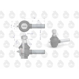 Kairė jungtis su veržle 953519 c 330 originalus Ursu