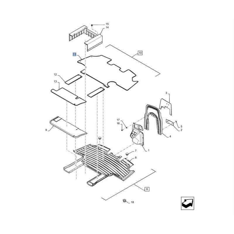 New Holland T8 Case Magnum grindų kilimėlis 47818568