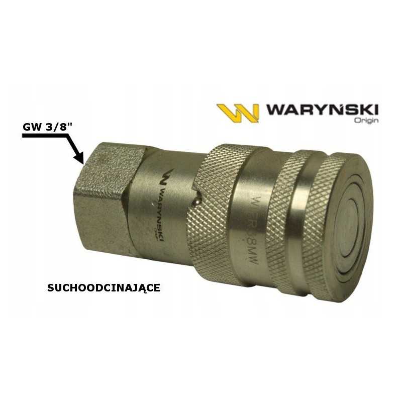 Greita jungtis su sausu nupjautu lizdu, 3-8 mm sriegis