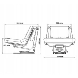 Vienos dalies pakabos sėdynė c 330 c 360