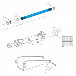 Kardaninis velenas new holland t6 ts case 47128419 cn