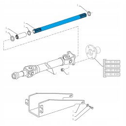 Kardaninis velenas new holland t6 ts case 47128419 cnh