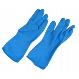 Flokuotos guminės apsauginės pirštinės, mėlynos, xl 6