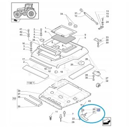 New Holland T5000 durų rankena 87658587